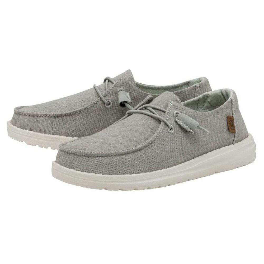 Hey Dude Women's Light Grey Chambray Wendy Shoe